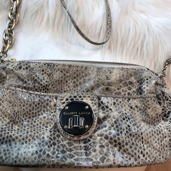 Elliot Lucca Snake Print Clutch